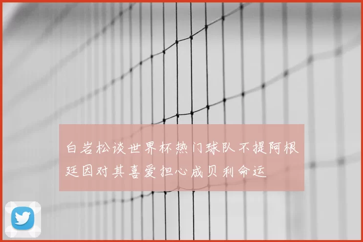 白岩松谈世界杯热门球队不提阿根廷因对其喜爱担心成贝利命运