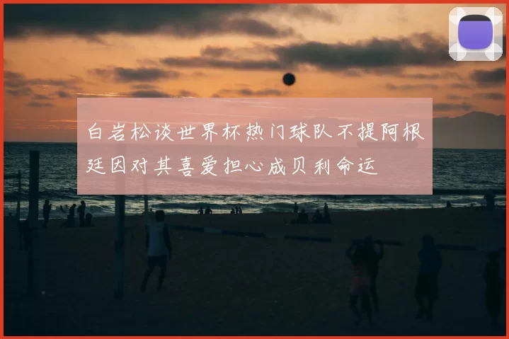 白岩松谈世界杯热门球队不提阿根廷因对其喜爱担心成贝利命运